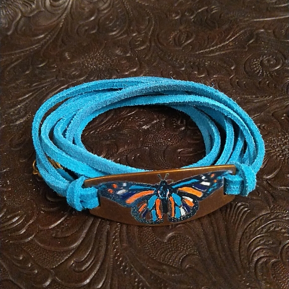 Handmade Butterfly Wrap Bracelet - Picture 3 of 5
